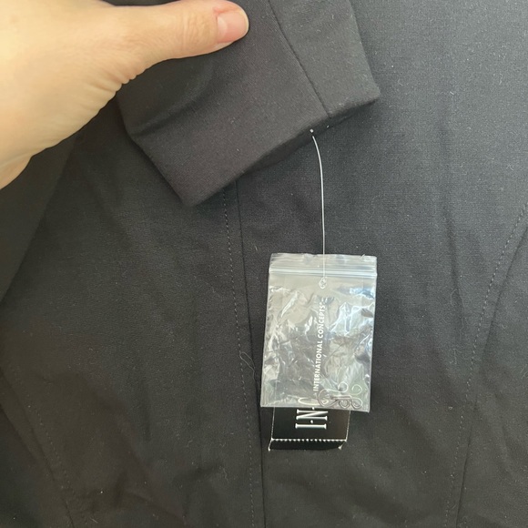 New With Tags ruffled blazer jacket black Size Small - Picture 4 of 8